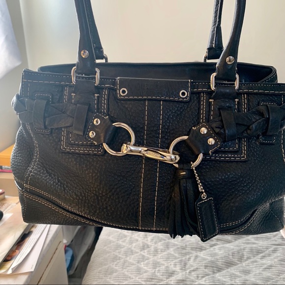 Vintage EUC Coach Black Leather Hamilton bag 💼 - Picture 7 of 8